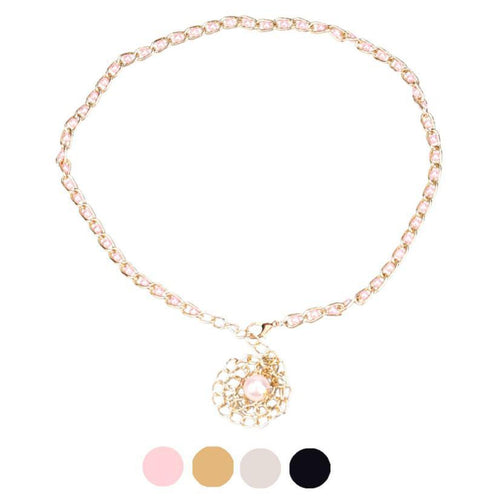 JECKSION Body Chain Flower Belt Women Pearl Waist Belt Waist Chain Free Shipping #LSIN