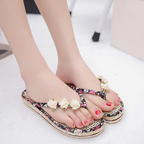 MUQGEW  Ladies Flip Flops Women's Summer Sandals Shoes Peep-toe Low Shoes Roman Sandals  #LREW