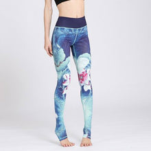 Women Sexy Yoga Pants Printed Dry Fit Sport Pants Elastic Fitness Gym Pants Workout Running Tight Sport Leggings Female Trousers